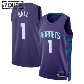 Camiseta Niños NBA Charlotte Hornets Lamelo Ball 1 2022-23 Jordan Statement Edition Violeta Swingman